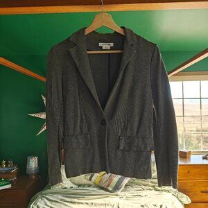 Lacoste Charcoal Gray Knit One-Button Blazer – Size 36 (S)